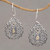 Aretes colgantes de plata esterlina con detalles dorados - Pendientes hechos a mano en plata de ley 925 chapada en oro de 18k