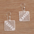 Sterling silver filigree dangle earrings, 'Square Elegance' - Square Sterling Silver Filigree Dangle Earrings from Bali