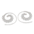 Pendientes medio aro filigrana en plata de primera ley - Pendientes Medio Aro Filigrana Plata Motivo Espiral de Bali