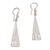 Sterling silver filigree dangle earrings, 'Lovely Angles' - Triangular Silver Filigree Dangle Earrings from Bali