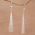 Sterling silver filigree dangle earrings, 'Angelic Vines' - Handmade Silver Filigree Dangle Earrings from Bali