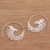 Filigrane Halbkreis-Ohrringe aus Sterlingsilber, 'Spirale nach oben'. - Handgefertigte filigrane Halbkreisohrringe aus Silber aus Bali