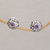 Amethyst stud earrings, 'Enchantree' - Handmade Amethyst 925 Sterling Silver Stud Earrings (image 2) thumbail