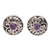 Amethyst stud earrings, 'Enchantree' - Handmade Amethyst 925 Sterling Silver Stud Earrings thumbail