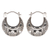Sterling silver hoop earrings, 'Petal Parade' - Handmade 925 Sterling Silver Dangle Earrings Flower Petals