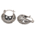 Sterling silver hoop earrings, 'Petal Parade' - Handmade 925 Sterling Silver Dangle Earrings Flower Petals (image 2e) thumbail