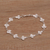 Sterling silver filigree link bracelet, 'Landscape of Java' - Sterling Silver Filigree Link Bracelet with Leaf Motif