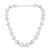 Sterling silver filigree link necklace, 'Glistening Crescents' - Sterling Silver Filigree Link Necklace from Bali