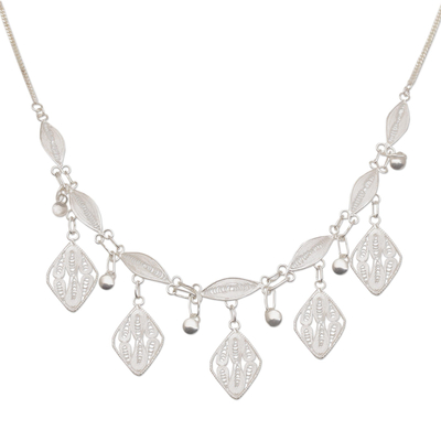 Sterling Silver Filigree Pendant Necklace Necklace from Bali