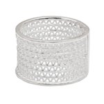 Sterling silver filigree band ring, 'Javanese Passage' - Indonesian Artisan Crafted Wide Sterling Silver Band Ring