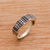 Sterling silver band ring, 'Textured Formation' - Handmade 925 Sterling Silver Textured Band Ring Made in Bali (image 2) thumbail