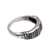 Sterling silver band ring, 'Textured Formation' - Handmade 925 Sterling Silver Textured Band Ring Made in Bali (image 2g) thumbail