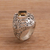 Citrine cocktail ring, 'True Colors' - Two Carat Citrine and Silver Floral Cocktail Ring (image 2b) thumbail