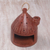 Ceramic birdhouse, 'Cozy Hut' - Artisan Made Terracotta Ceramic Birdhouse from Indonesia