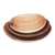 Teak wood nesting dishes, 'Curvilicious' (set of 3) - Carved Natural Teak Wood Set of Three Serving Platters