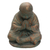 Skulptur aus Kunststein - Skulptur eines betenden Shaolin-Mönchs aus Gussstein mit antikem Finish