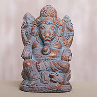 Cast stone statuette, Ganesha Guardian
