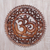 Wood wall relief panel, 'Om Serenity' - Hand Carved Om Motif Wood Wall Relief Panel from Bali thumbail