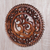 Wood wall relief panel, 'Om Serenity' - Hand Carved Om Motif Wood Wall Relief Panel from Bali (image 2b) thumbail