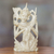 Wood statuette, 'Divine Knowledge' - Hand Carved Balinese Crocodile Wood Hindu Goddess Statuette