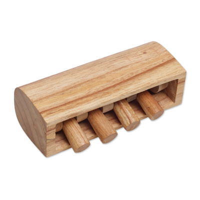 Wood percussion instrument, 'Natural Melody' - Hand Carved Wood Percussion Instrument from Bali