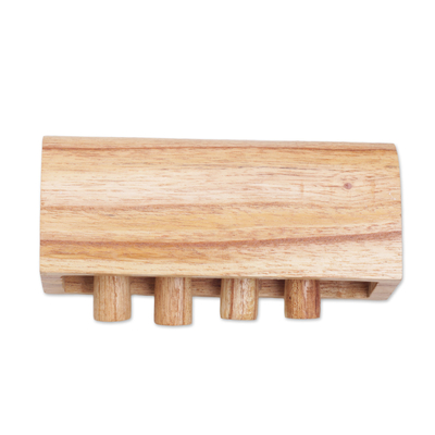 Wood percussion instrument, 'Natural Melody' - Hand Carved Wood Percussion Instrument from Bali