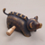 Wood percussion instrument, 'Musical Pig' - Hand Carved Wood Pig Percussion Instrument from Bali thumbail