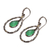 Gold accented chalcedony dangle earrings, 'Eternity Dew in Green' - Chalcedony and Sterling Silver Gold Accented Dangle Earrings
