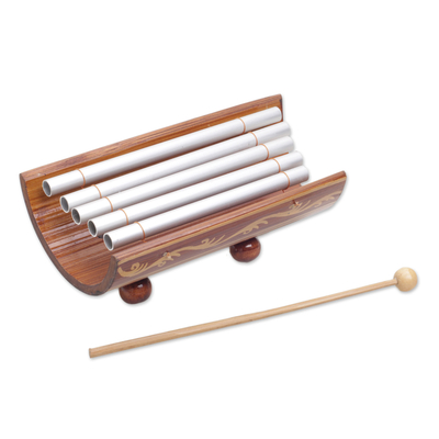 Hand Crafted Bamboo and Aluminum Xylophone from Bali