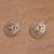 Gold accented peridot dangle earrings, 'Exquisite Flora' - Peridot Sterling Silver Dangle Earrings with 18k Gold Accent