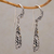 Gold accented sterling silver dangle earrings, 'Jepun Tears' - Gold Accented Floral Sterling Silver Dangle Earrings (image 2b) thumbail