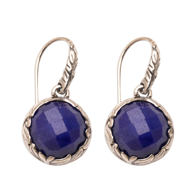 Sapphire and Sterling Silver Dangle Earrings from Bali
