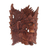 Wood mask, 'Demon Queen' - Hand Carved Suar Wood Wall Mask from Bali