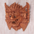 Wood mask, 'Great Protector' - Hand Carved Suar Wood Wall Mask from Bali (image 2b) thumbail