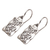 Sterling silver dangle earrings, 'Cat Swirls' - Cat Motif Sterling Silver Dangle Earrings from Bali