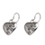 Sterling silver dangle earrings, 'Loving Trails' - Heart-Shaped Sterling Silver Paw Print Earrings from Bali