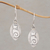 Sterling silver dangle earrings, 'Kitten Pose' - Cat Motif Sterling Silver Dangle Earrings from Bali