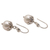 Cultured pearl dangle earrings, 'Moonlit Paws' - Cultured Freshwater Pearl Paw Print Dangle Earrings
