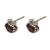 Garnet drop earrings, 'Paw Ovals' - Paw Print Motif Garnet Drop Earrings from Bali