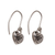 Ohrhänger aus Sterlingsilber - Herzförmige Ohrringe aus Sterlingsilber mit Pfotenabdruck aus Bali