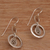 Sterling silver dangle earrings, 'Dancing Paws' - Paw Print Motif Sterling Silver Dangle Earrings from Bali