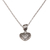 Collar colgante de plata esterlina - Collar con colgante de huella de pata de plata de ley en forma de corazón