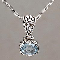 Featured review for Blue topaz pendant necklace, Prized Paws