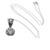 Blautopas-Anhänger-Halskette - Halskette mit Pfotenabdruck-Anhänger aus Blautopas und Sterlingsilber