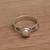 Cultured pearl cocktail ring, 'Walking the Dog' - Handmade 925 Sterling Silver Cultured Pearl Cocktail Ring