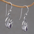 Amethyst dangle earrings, 'Lotus Soul' - Handmade 925 Sterling Silver Amethyst Lotus Earrings (image 2b) thumbail