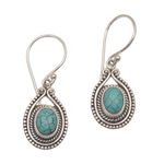 Sterling silver dangle earrings, 'Daydreaming' - Handmade 925 Sterling Silver Earrings Indonesia