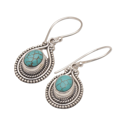 Sterling silver dangle earrings, 'Daydreaming' - Handmade 925 Sterling Silver Earrings Indonesia