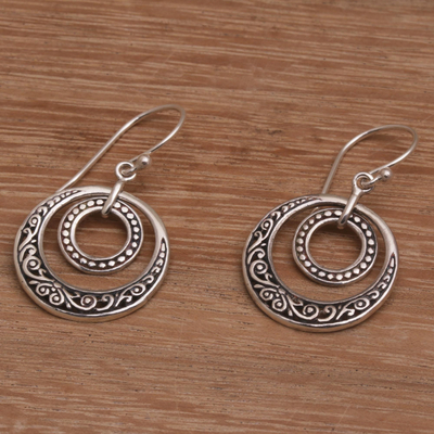 Hand Crafted Balinese Sterling Silver Dangle Earrings - Dreamy Wanderer ...