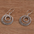 Sterling silver dangle earrings, 'Dreamy Wanderer' - Hand Crafted Balinese Sterling Silver Dangle Earrings